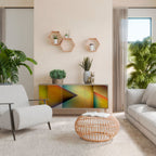 PIERCING SHARPNESS 3-Door Sideboard in Oak Effect