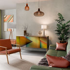 PIERCING SHARPNESS 3-Door Sideboard in Oak Effect