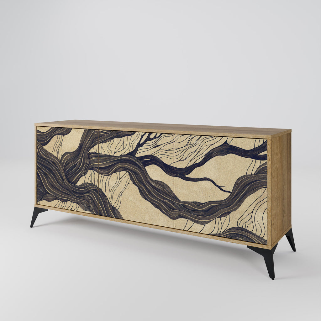 UNIFIED FRAGMENTS 3-türiges Sideboard in Eichenoptik