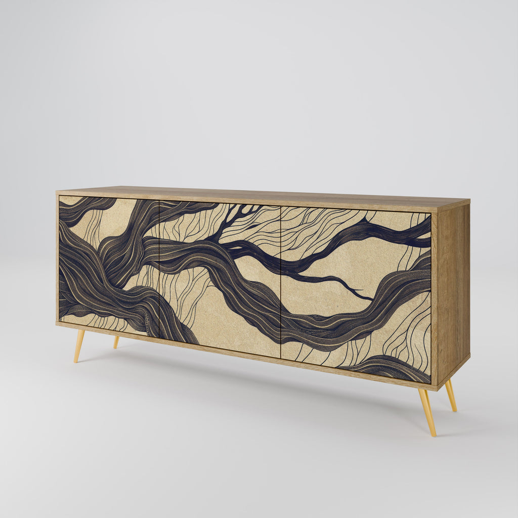 UNIFIED FRAGMENTS 3-türiges Sideboard in Eichenoptik