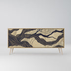 UNIFIED FRAGMENTS 3-Door Sideboard in Oak Effect