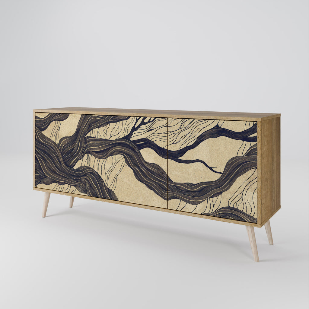 UNIFIED FRAGMENTS 3-türiges Sideboard in Eichenoptik
