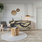 UNIFIED FRAGMENTS 3-Door Sideboard in Oak Effect