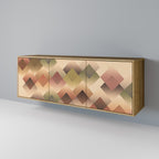GEOMETRIC FUSION 3-Door Sideboard in Oak Effect