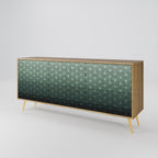 ORNAMENTAL GLIMMER Sideboard mit 3 Türen in Eiche-Optik