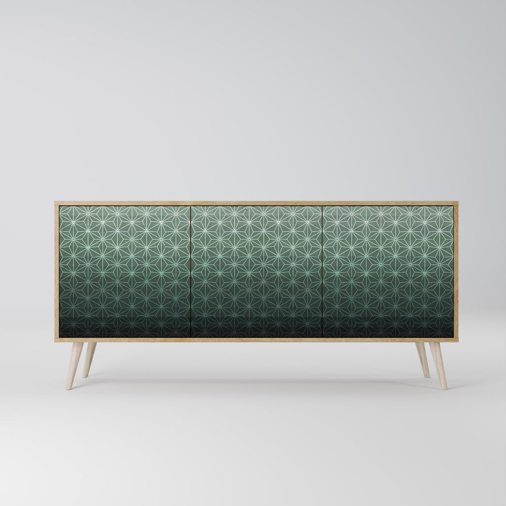 ORNAMENTAL GLIMMER 3-türiges Sideboard in Eichenoptik