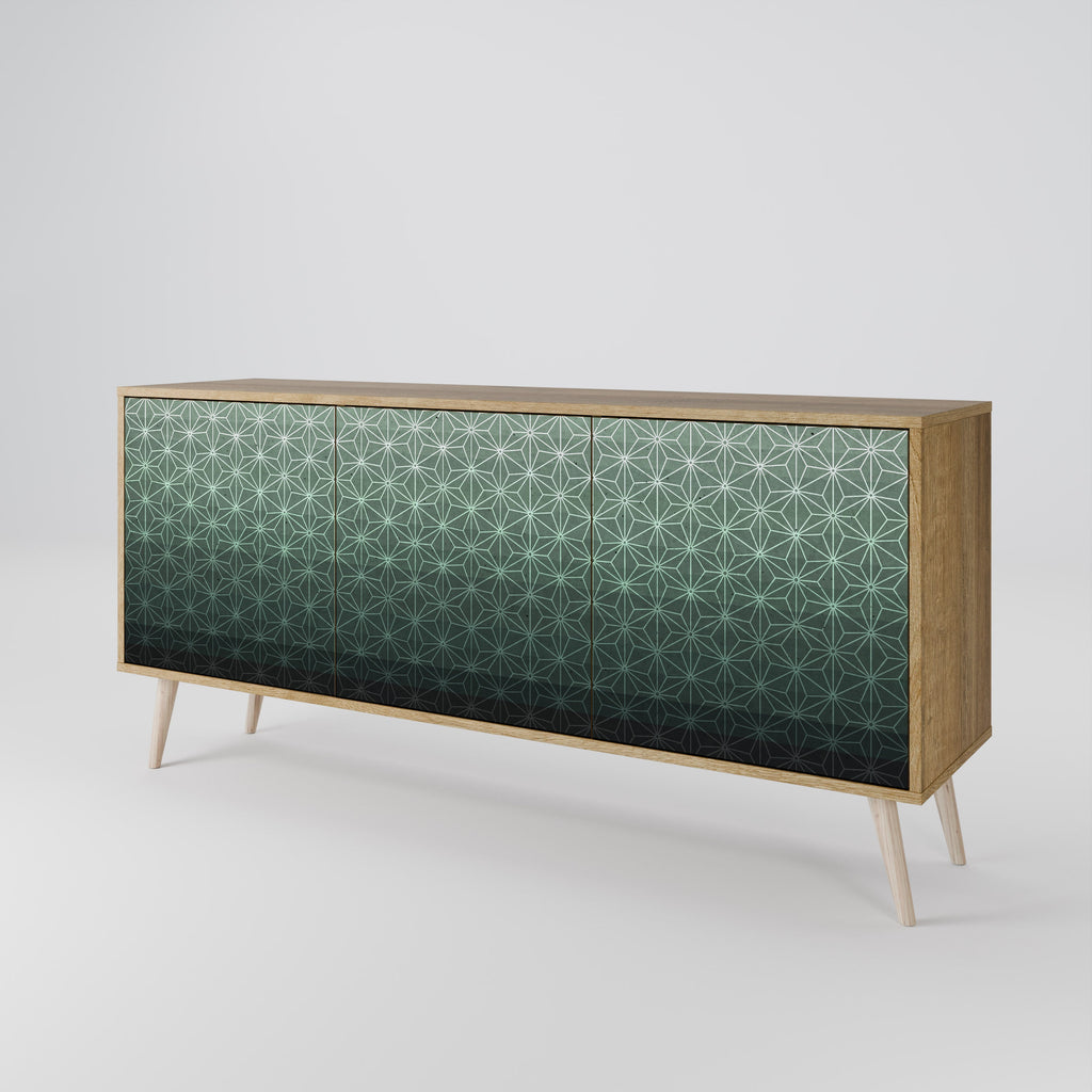 ORNAMENTAL GLIMMER 3-türiges Sideboard in Eichenoptik