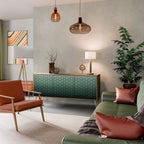 ORNAMENTAL GLIMMER Sideboard mit 3 Türen in Eiche-Optik