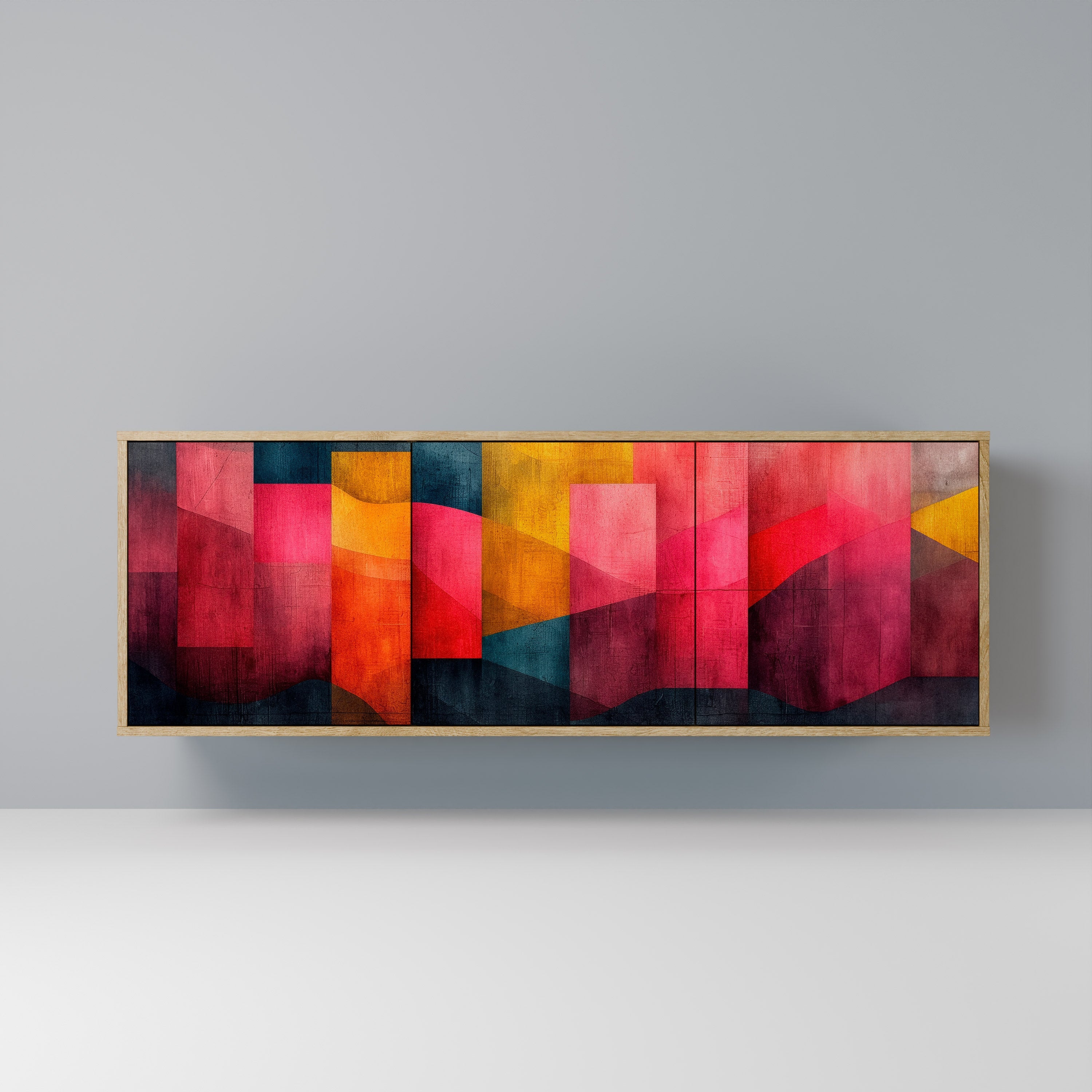COLORFUL SOUNDS 3-türiges Sideboard in Eichenoptik