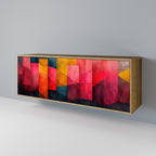 COLORFUL SOUNDS Sideboard mit 3 Türen in Eiche-Optik