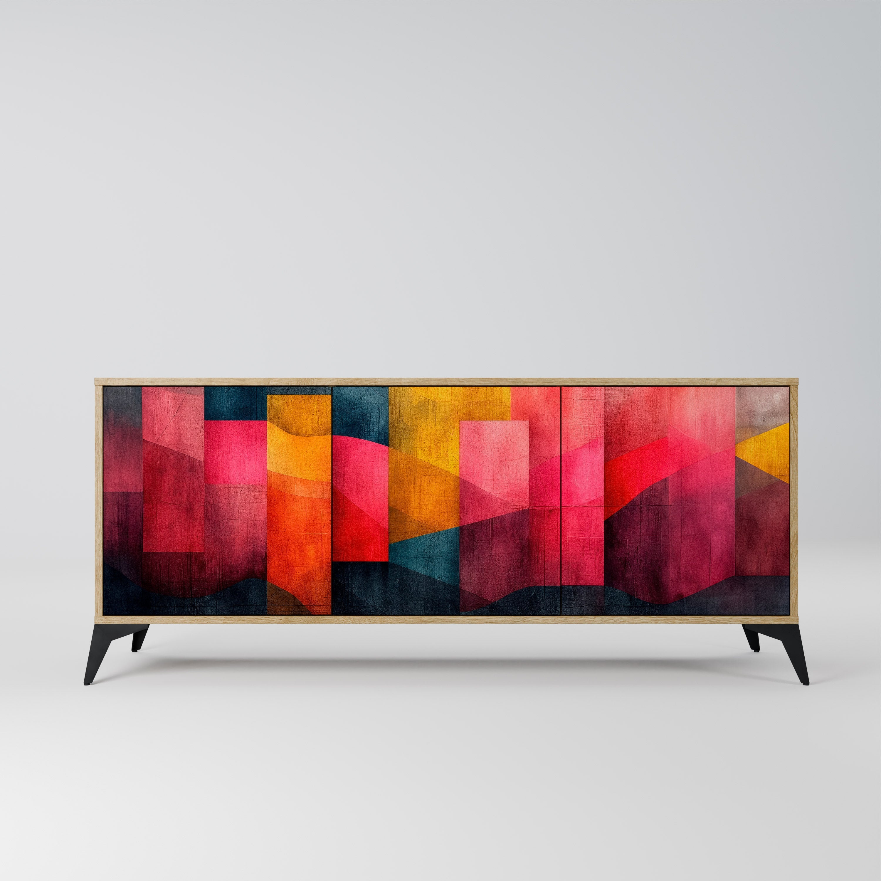 COLORFUL SOUNDS 3-türiges Sideboard in Eichenoptik