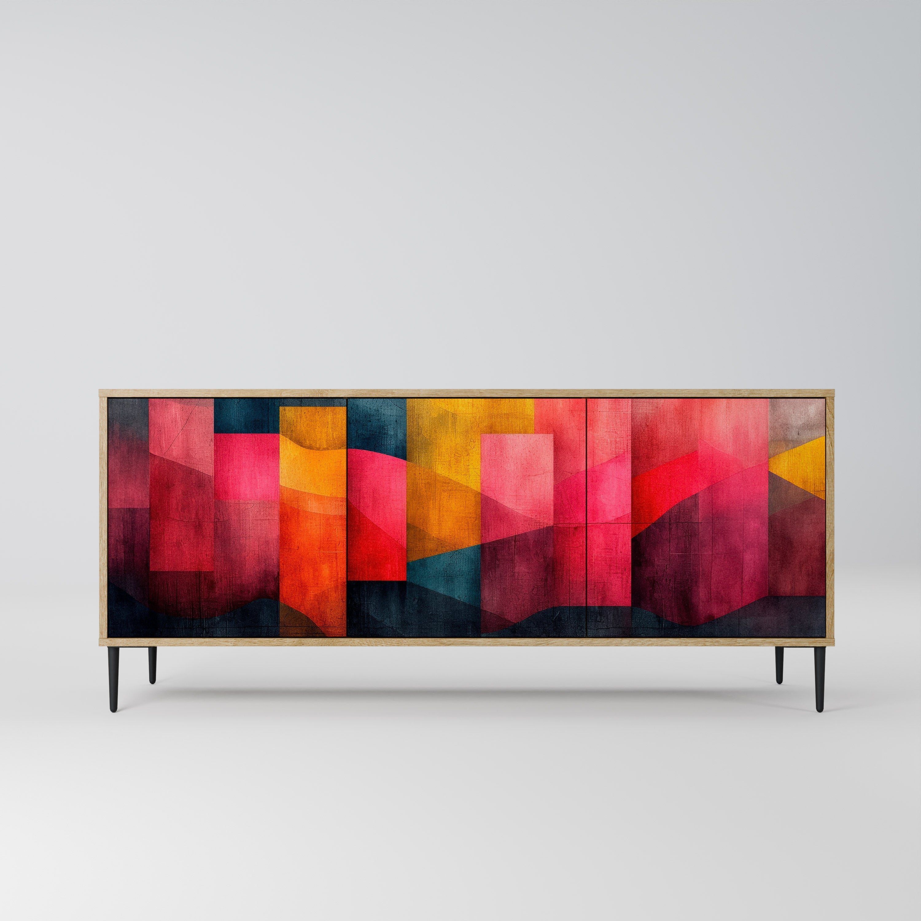 COLORFUL SOUNDS 3-türiges Sideboard in Eichenoptik