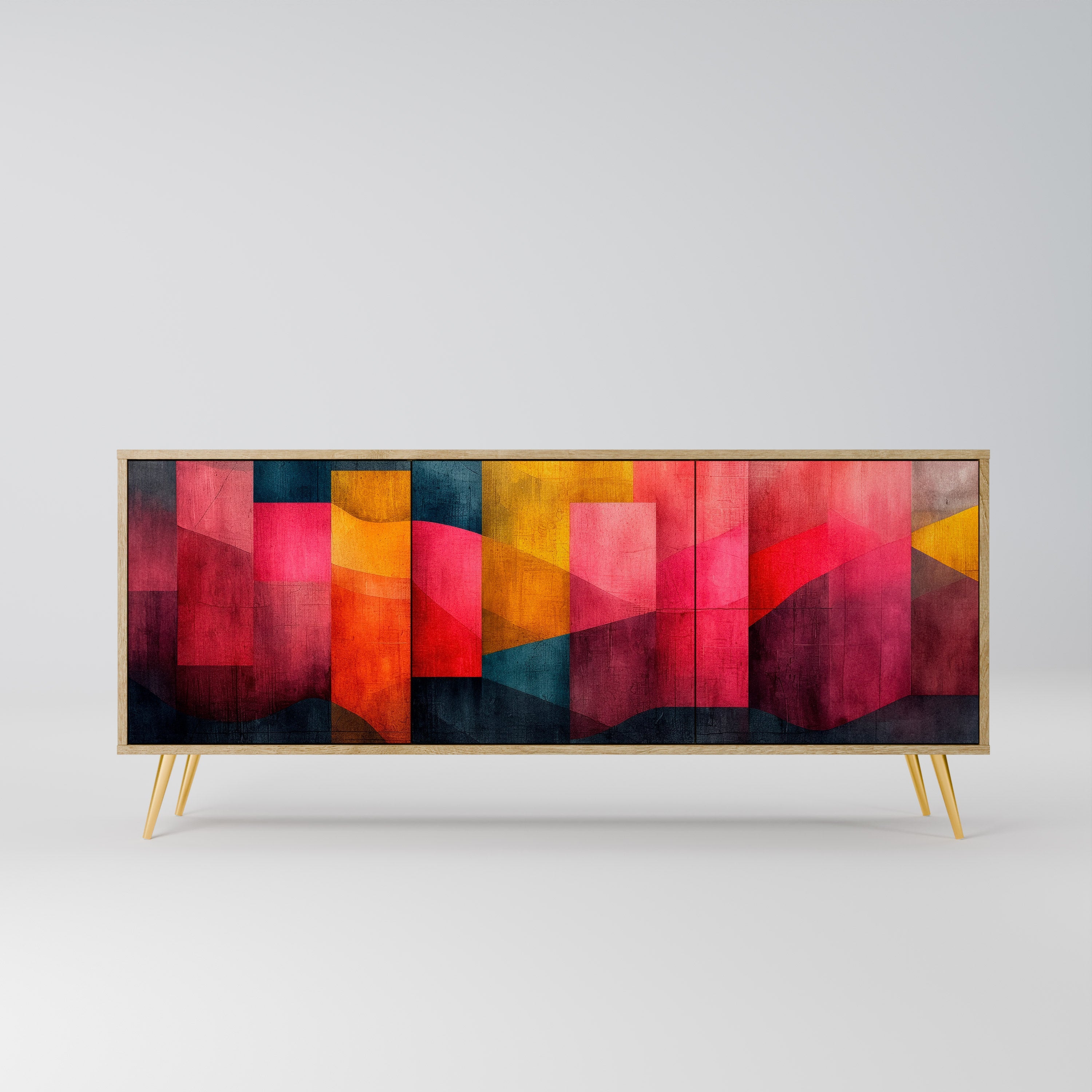 COLORFUL SOUNDS 3-türiges Sideboard in Eichenoptik