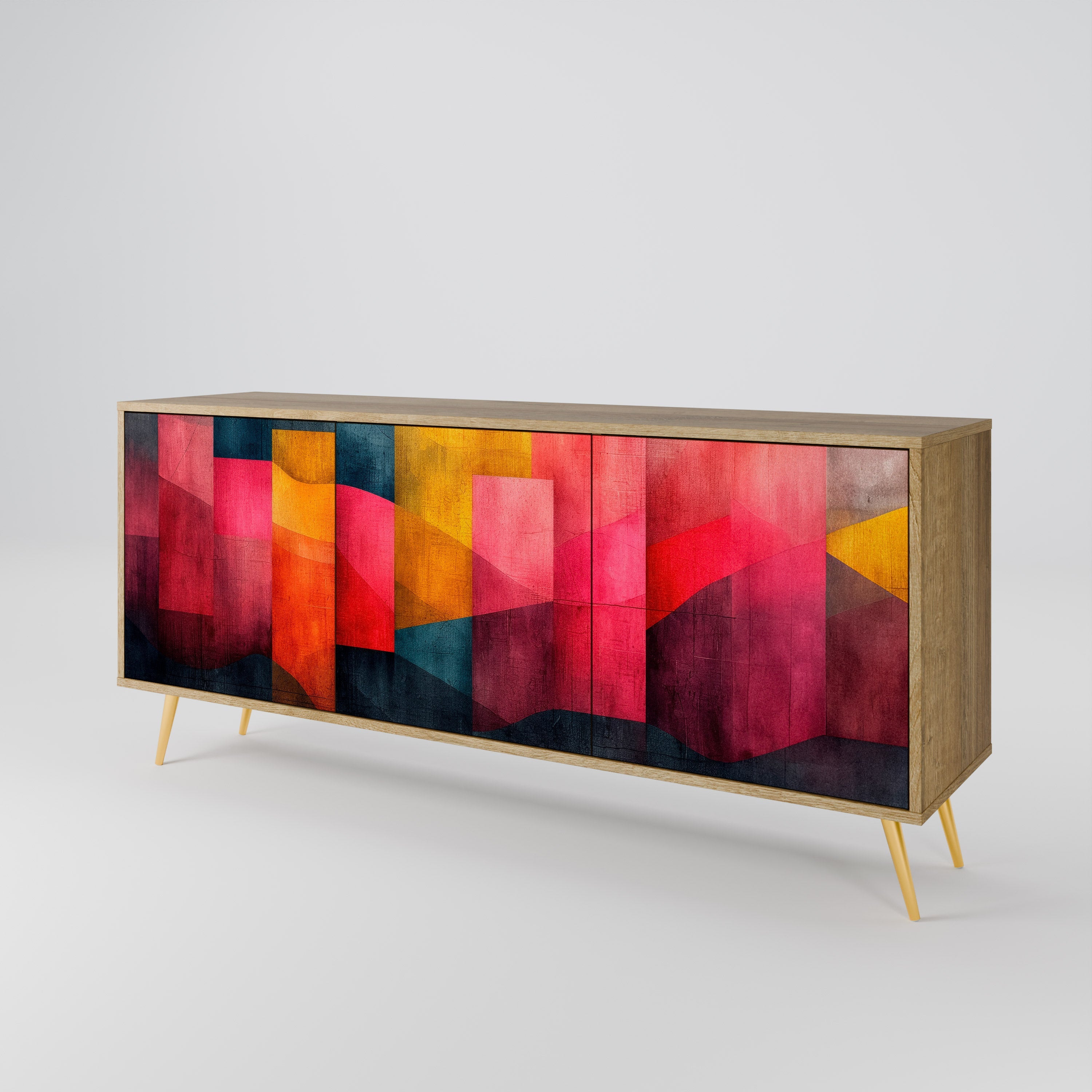 COLORFUL SOUNDS 3-türiges Sideboard in Eichenoptik