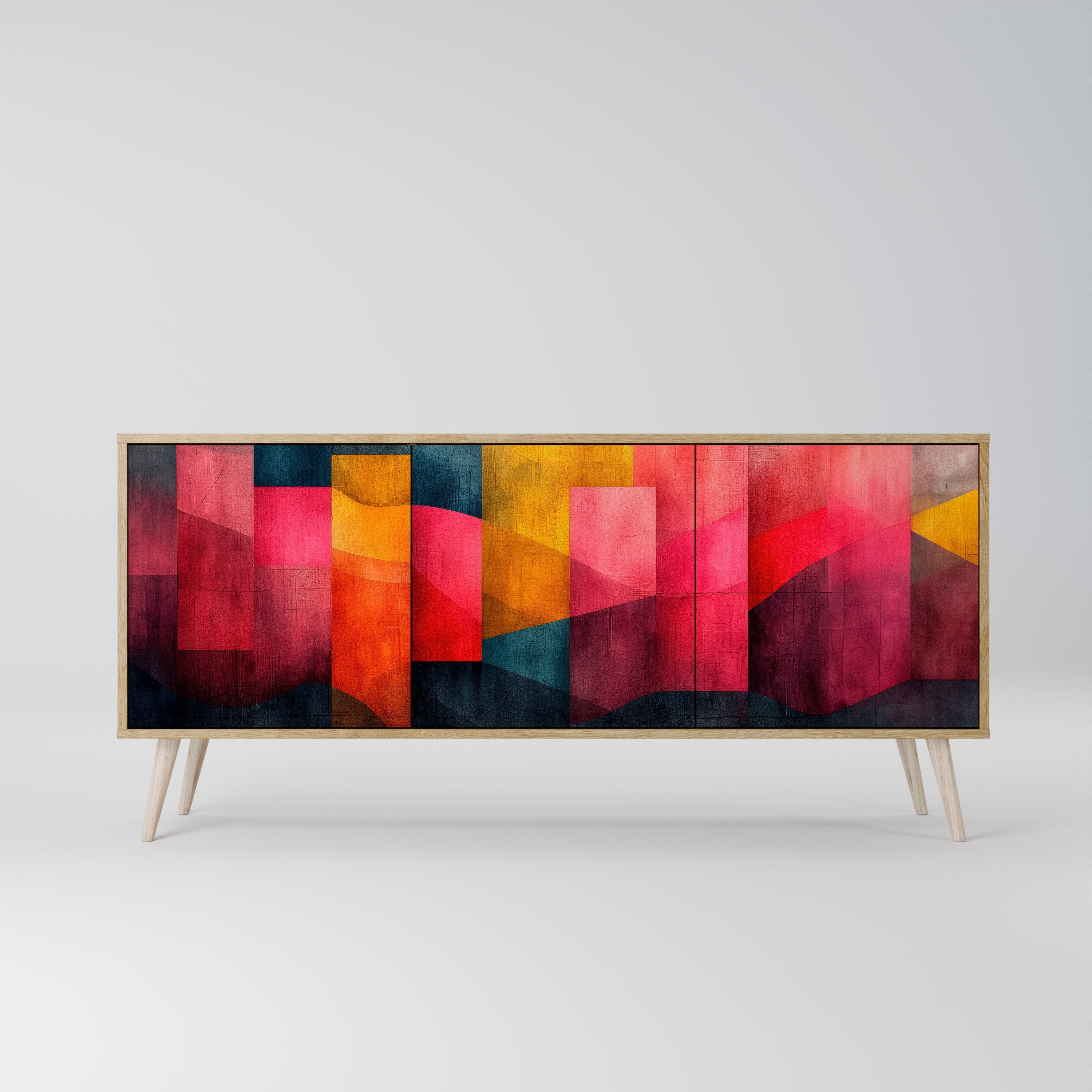 COLORFUL SOUNDS 3-türiges Sideboard in Eichenoptik