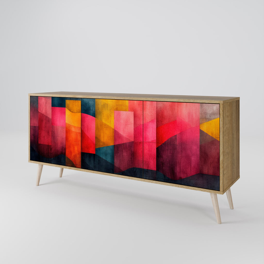 COLORFUL SOUNDS 3-türiges Sideboard in Eichenoptik
