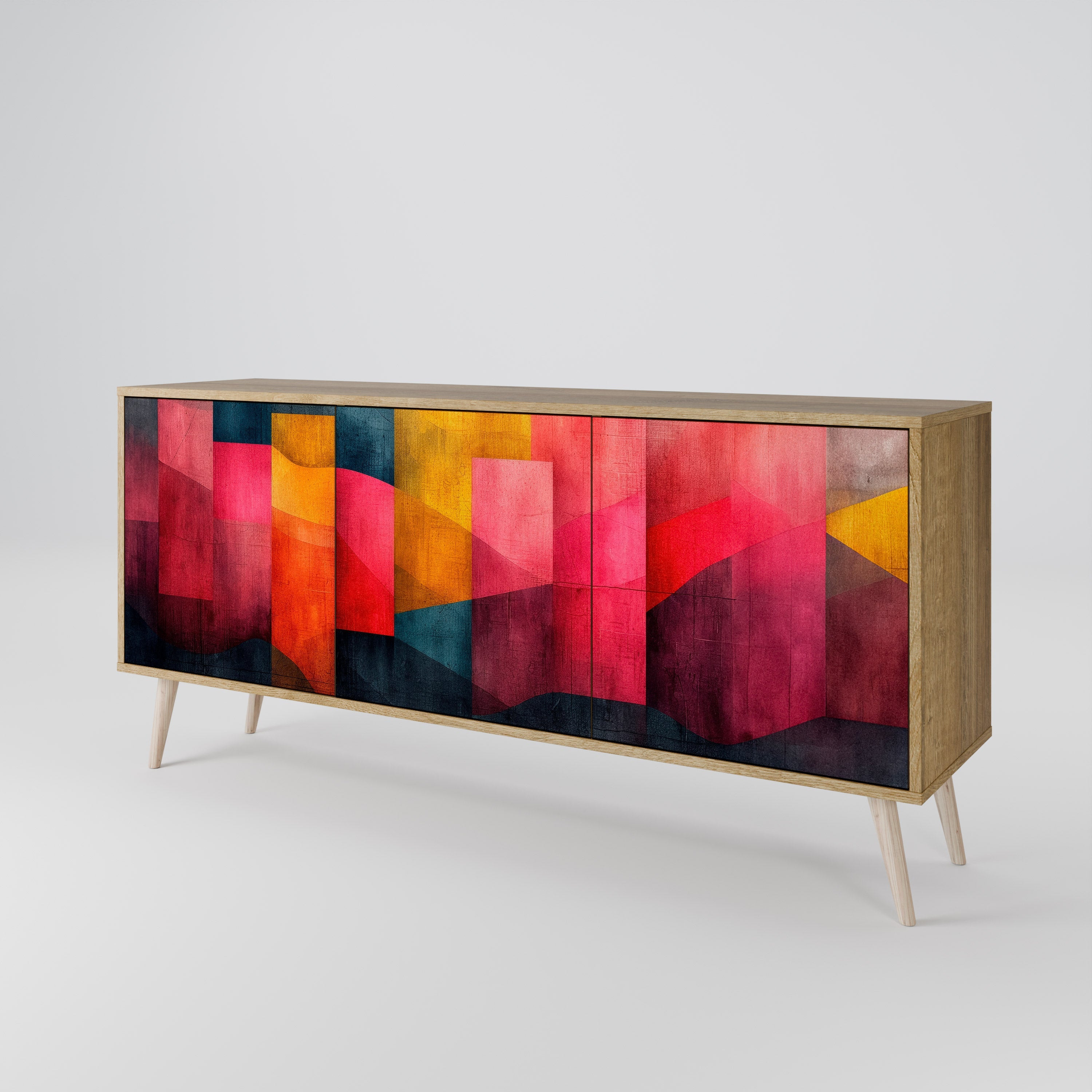 COLORFUL SOUNDS 3-türiges Sideboard in Eichenoptik