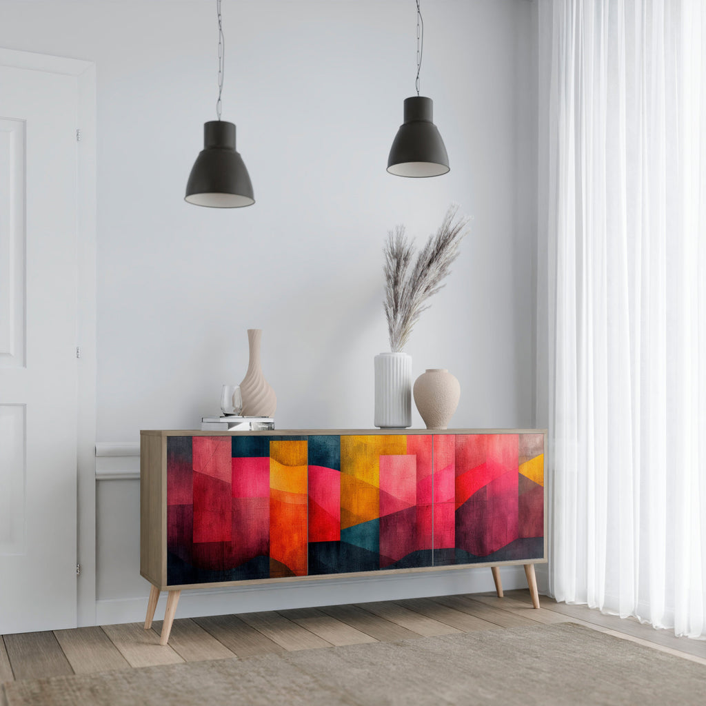 COLORFUL SOUNDS 3-türiges Sideboard in Eichenoptik