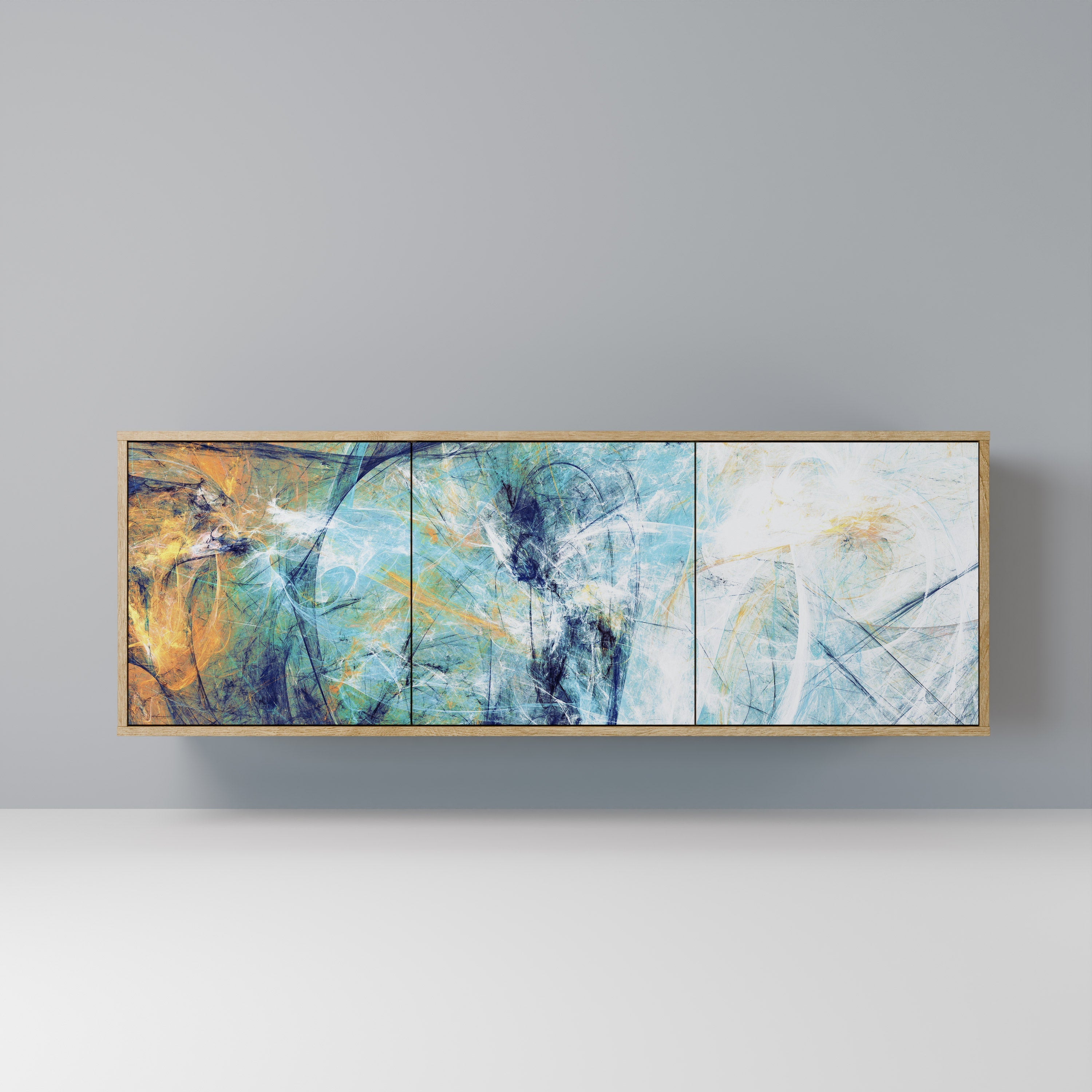 ABSTRACT THOUGHTS 3-türiges Sideboard in Eichenoptik