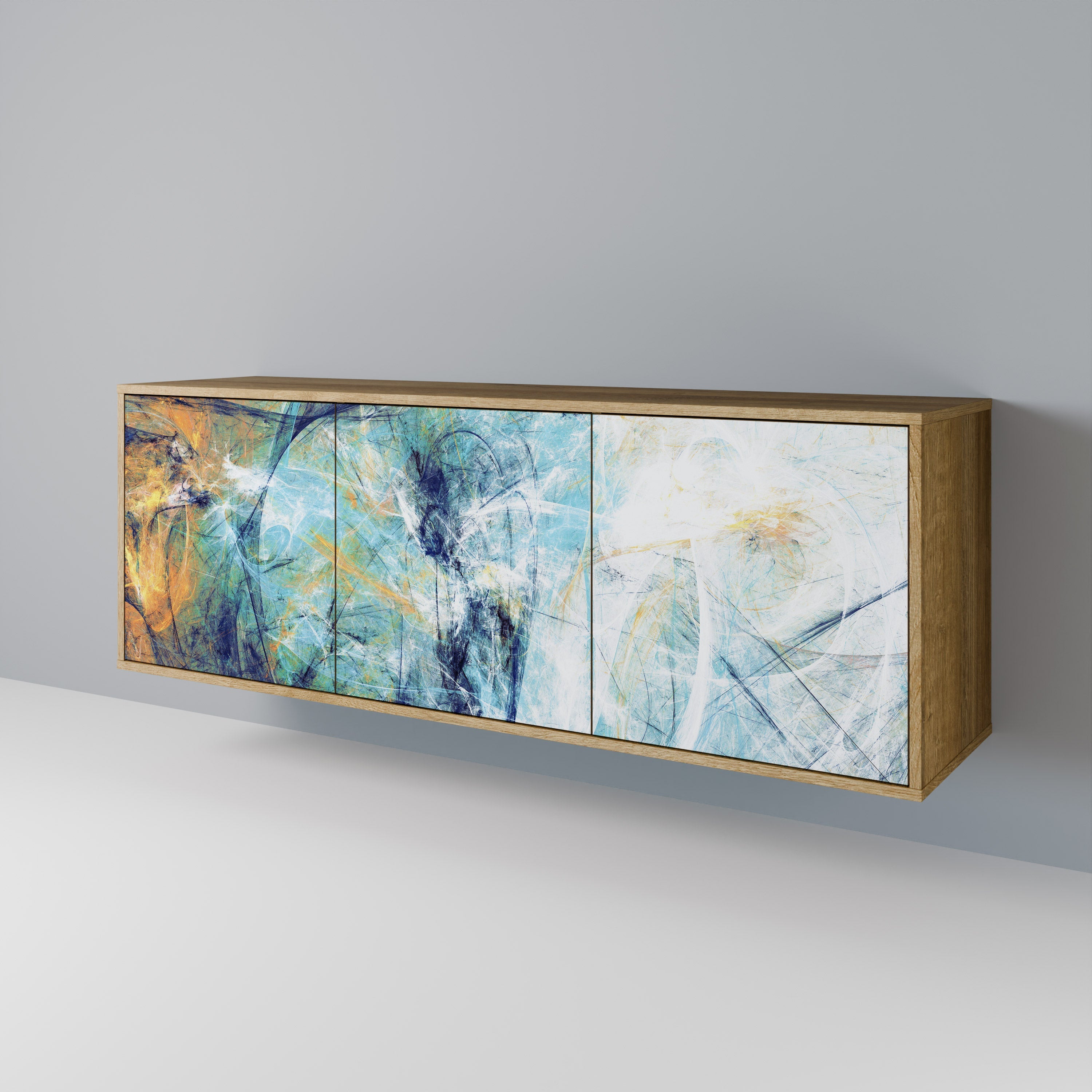 ABSTRACT THOUGHTS 3-türiges Sideboard in Eichenoptik
