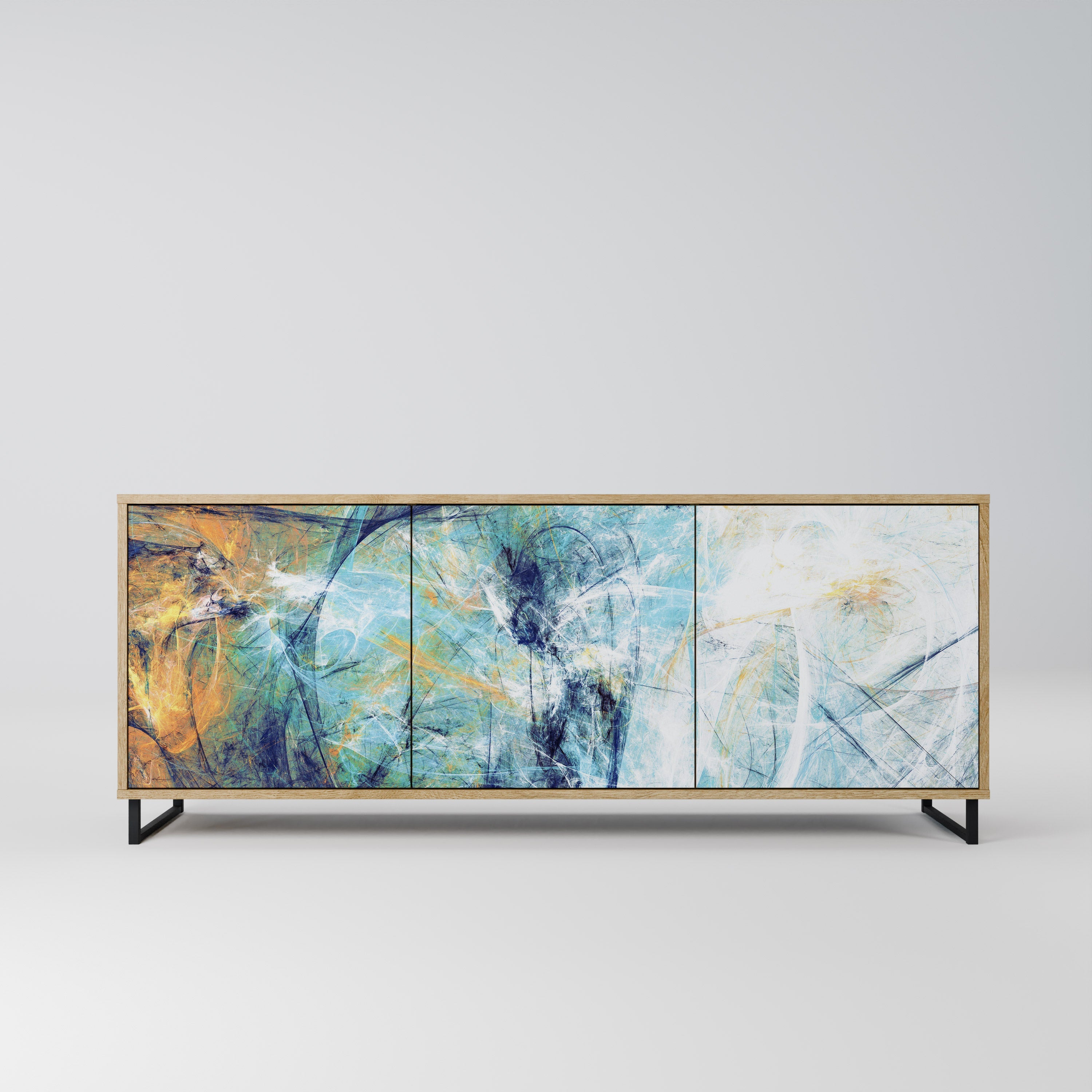 ABSTRACT THOUGHTS 3-türiges Sideboard in Eichenoptik