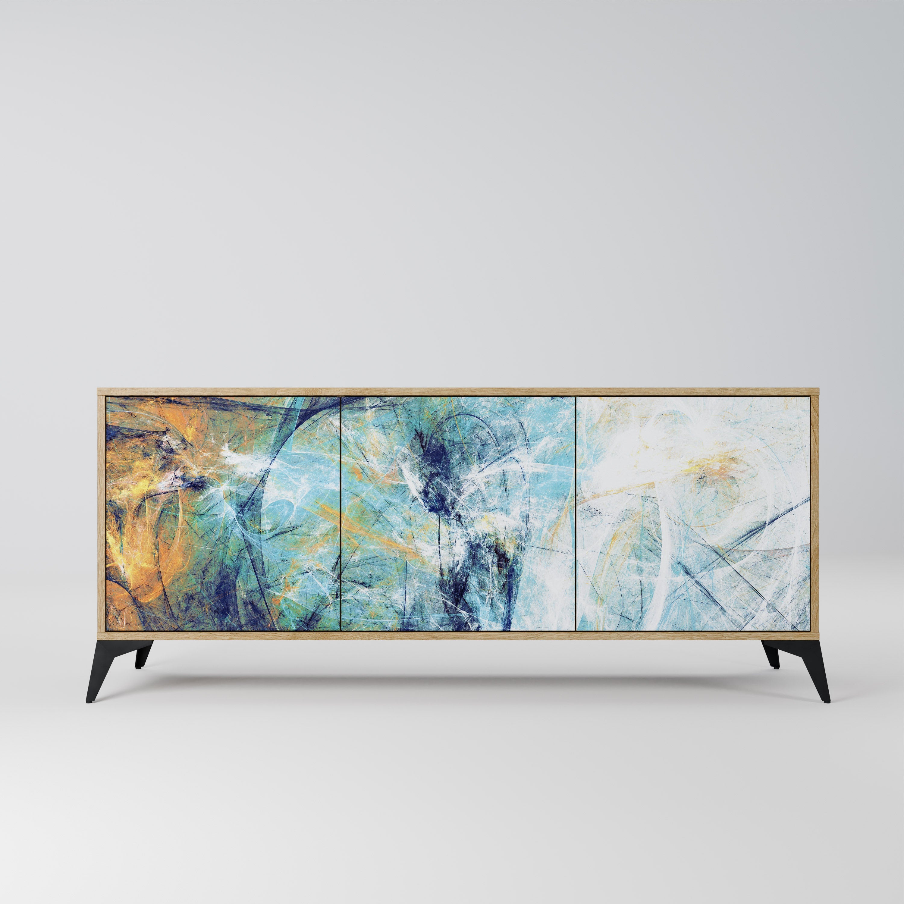 ABSTRACT THOUGHTS 3-türiges Sideboard in Eichenoptik