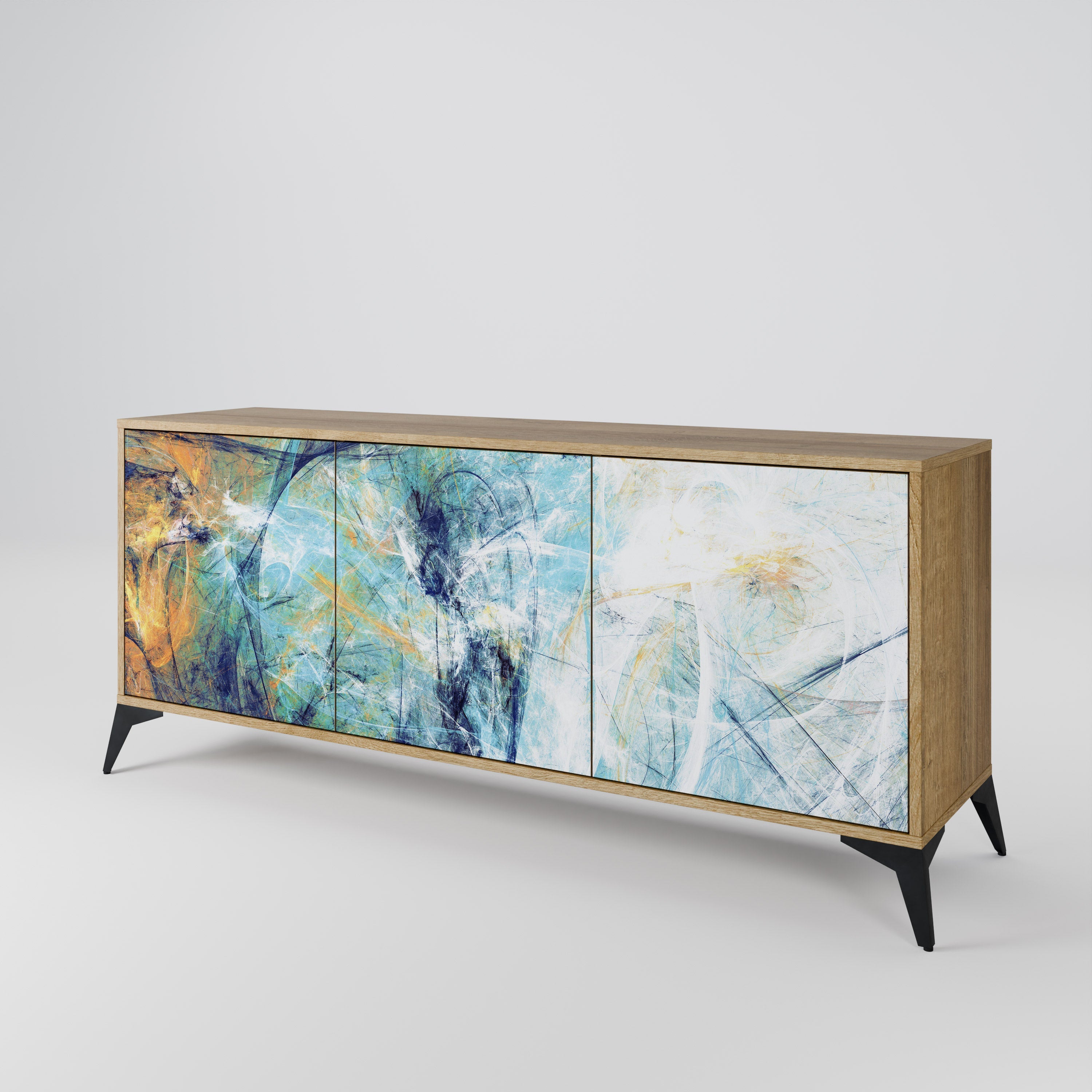 ABSTRACT THOUGHTS 3-türiges Sideboard in Eichenoptik