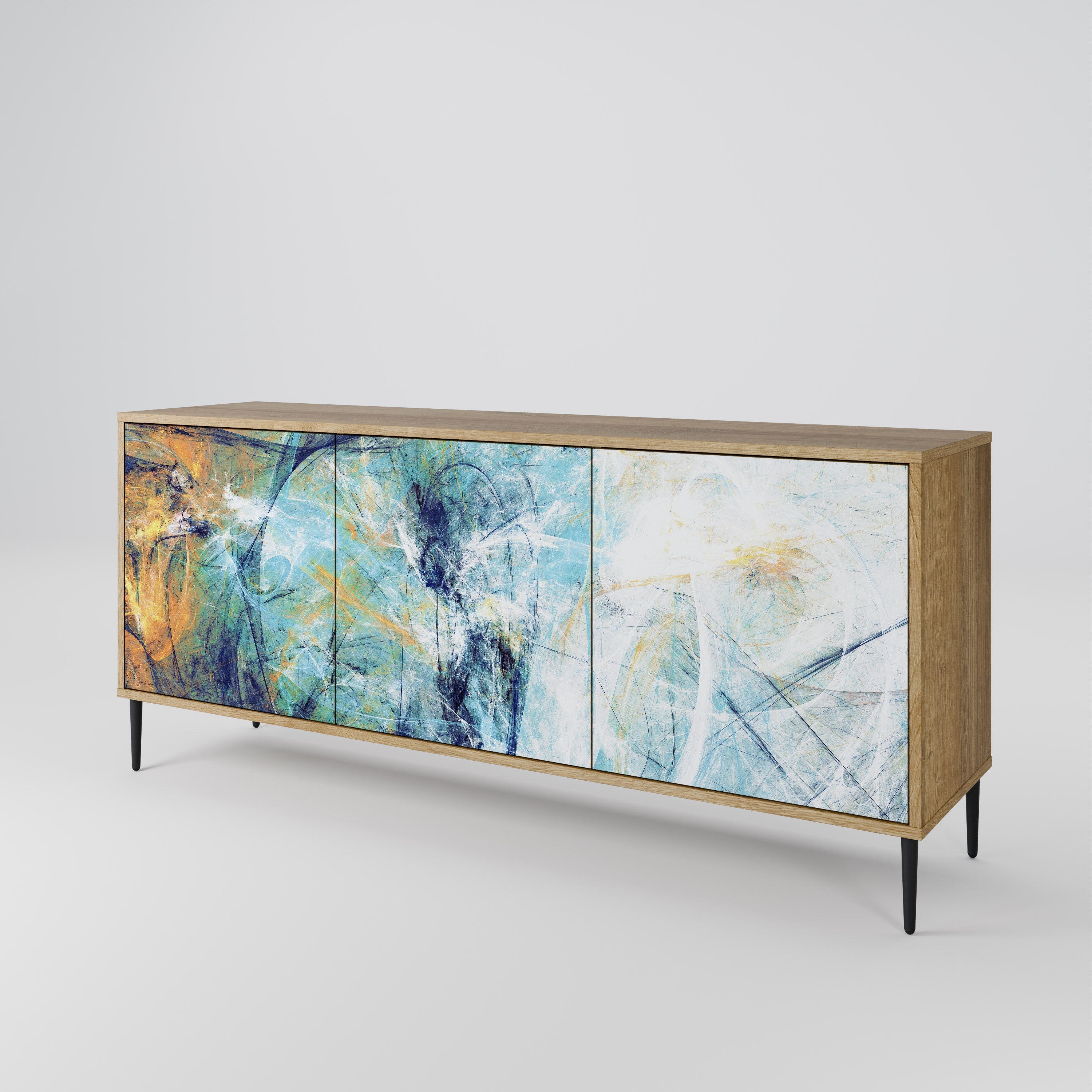 ABSTRACT THOUGHTS 3-türiges Sideboard in Eichenoptik