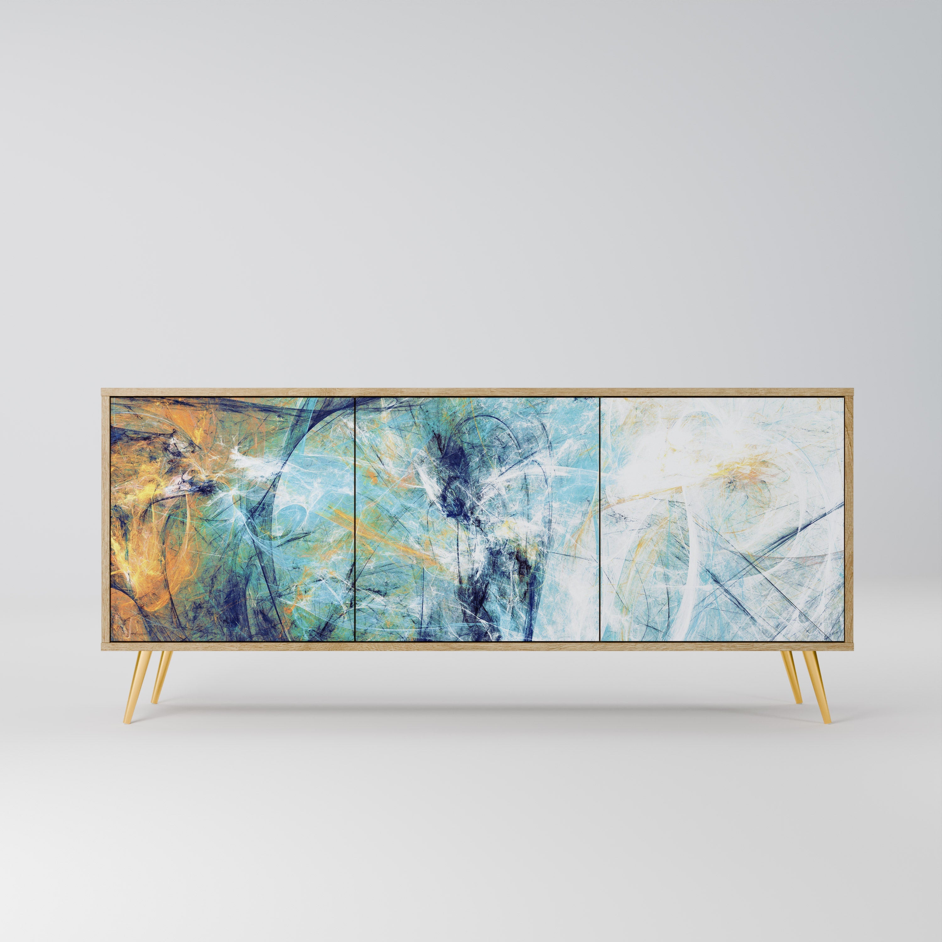 ABSTRACT THOUGHTS 3-türiges Sideboard in Eichenoptik