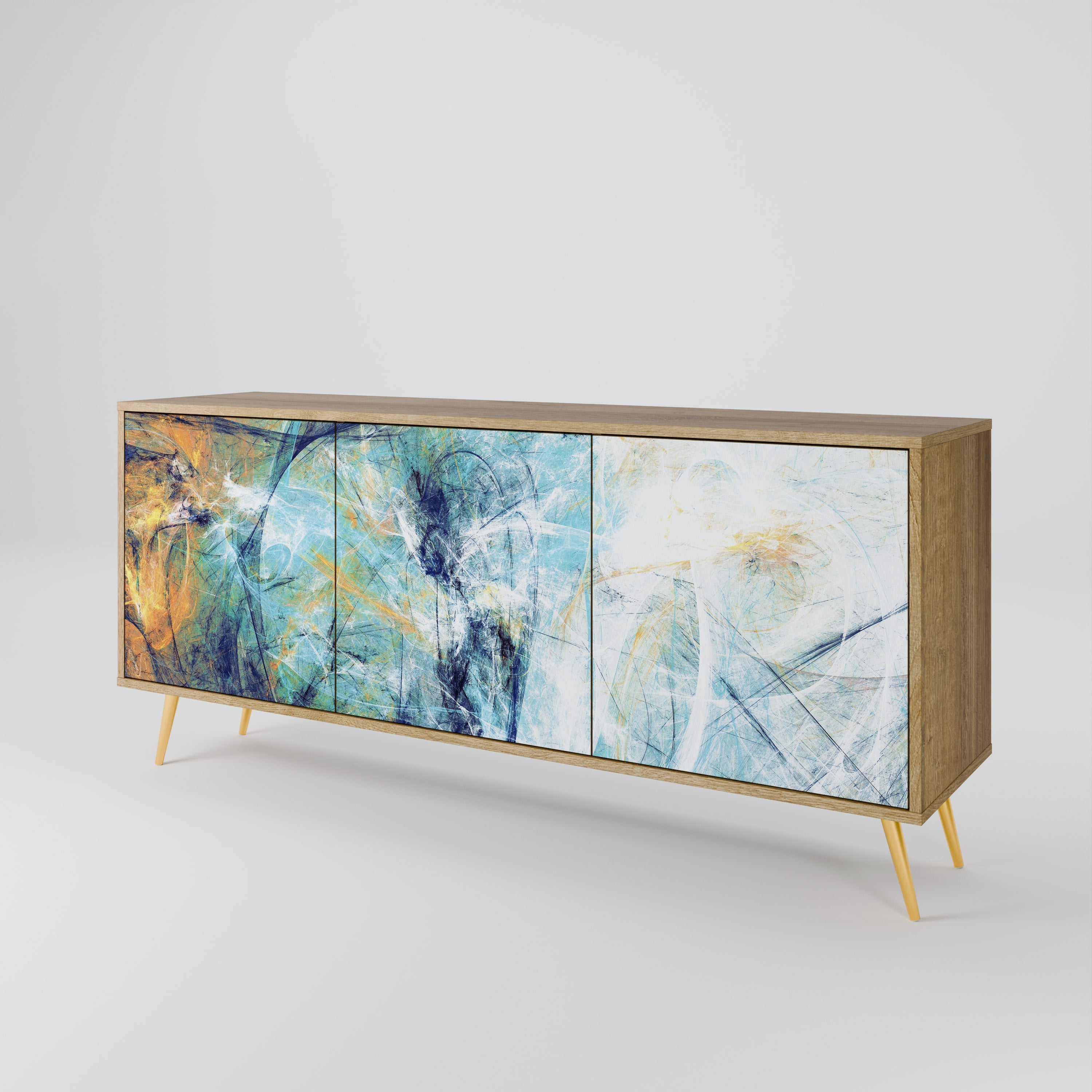 ABSTRACT THOUGHTS 3-türiges Sideboard in Eichenoptik