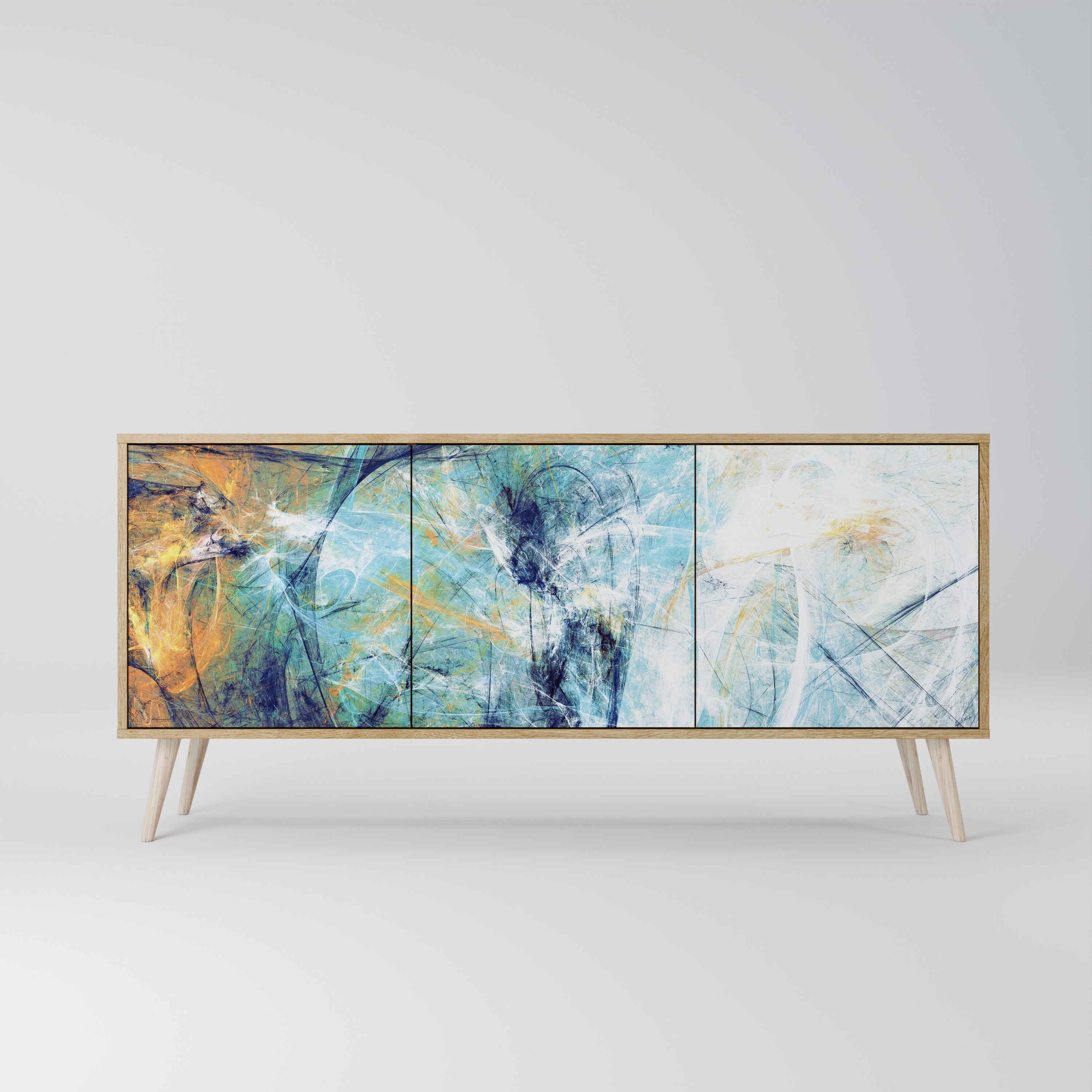 ABSTRACT THOUGHTS 3-türiges Sideboard in Eichenoptik