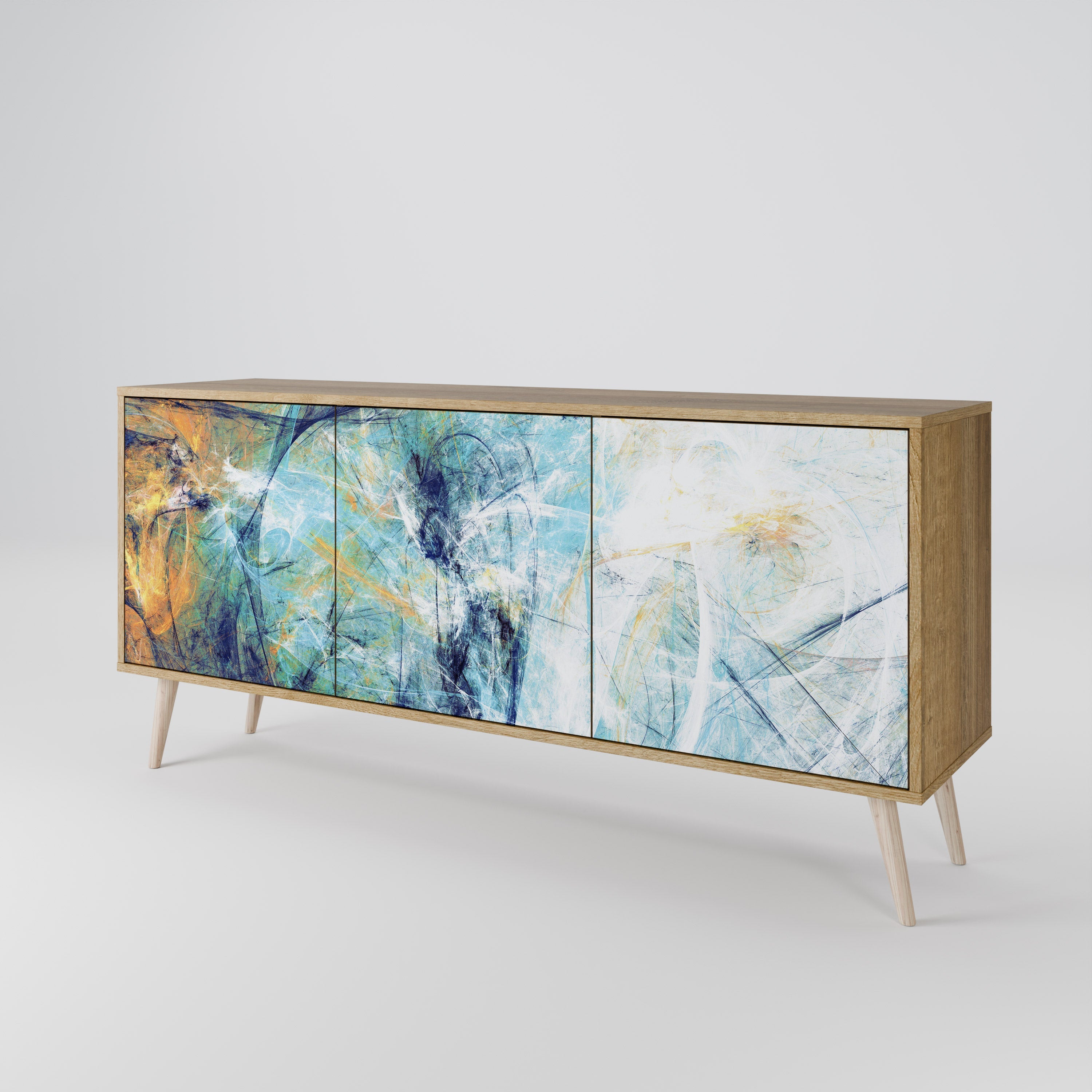 ABSTRACT THOUGHTS 3-türiges Sideboard in Eichenoptik