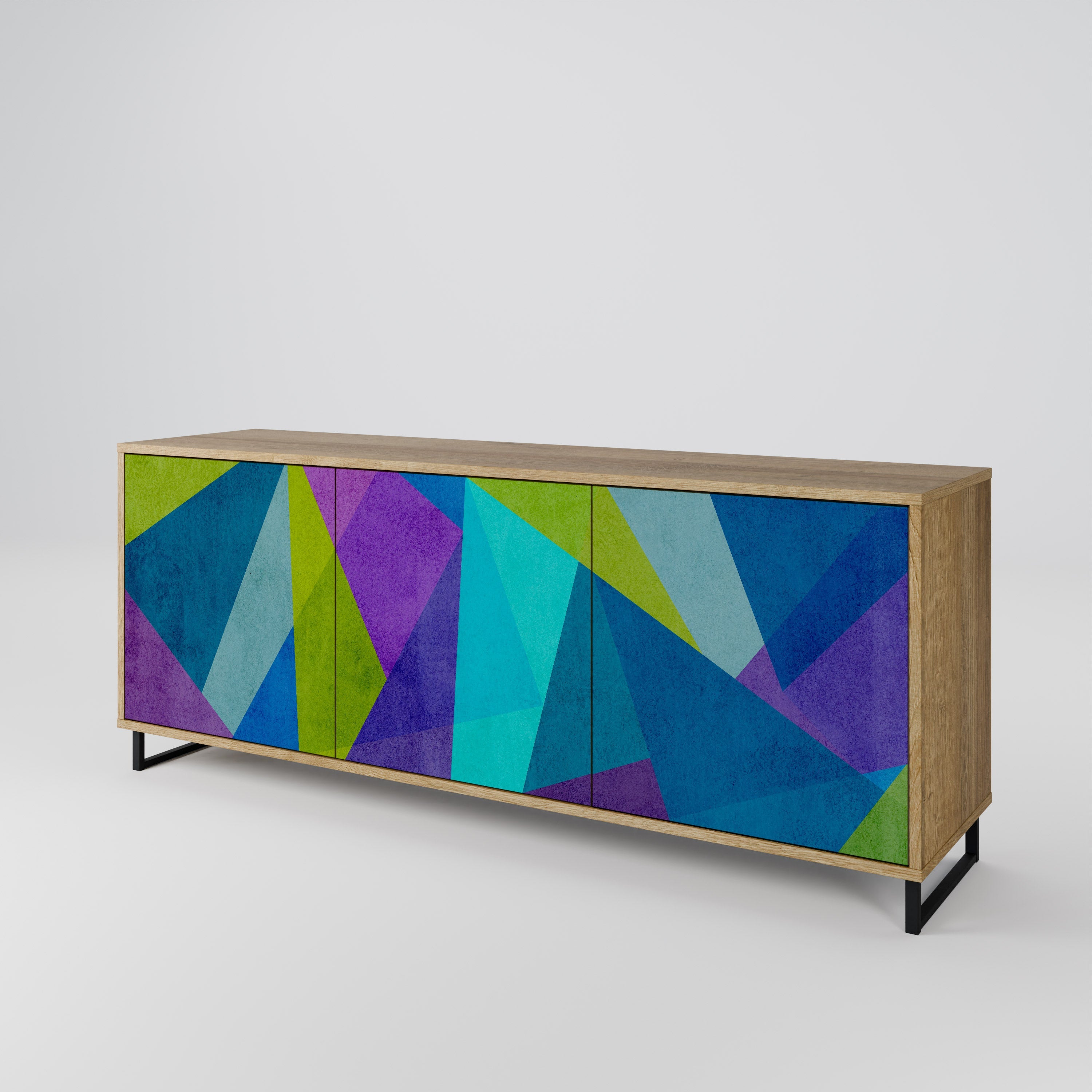 COLD SHOWCASE 3-türiges Sideboard in Eichenoptik