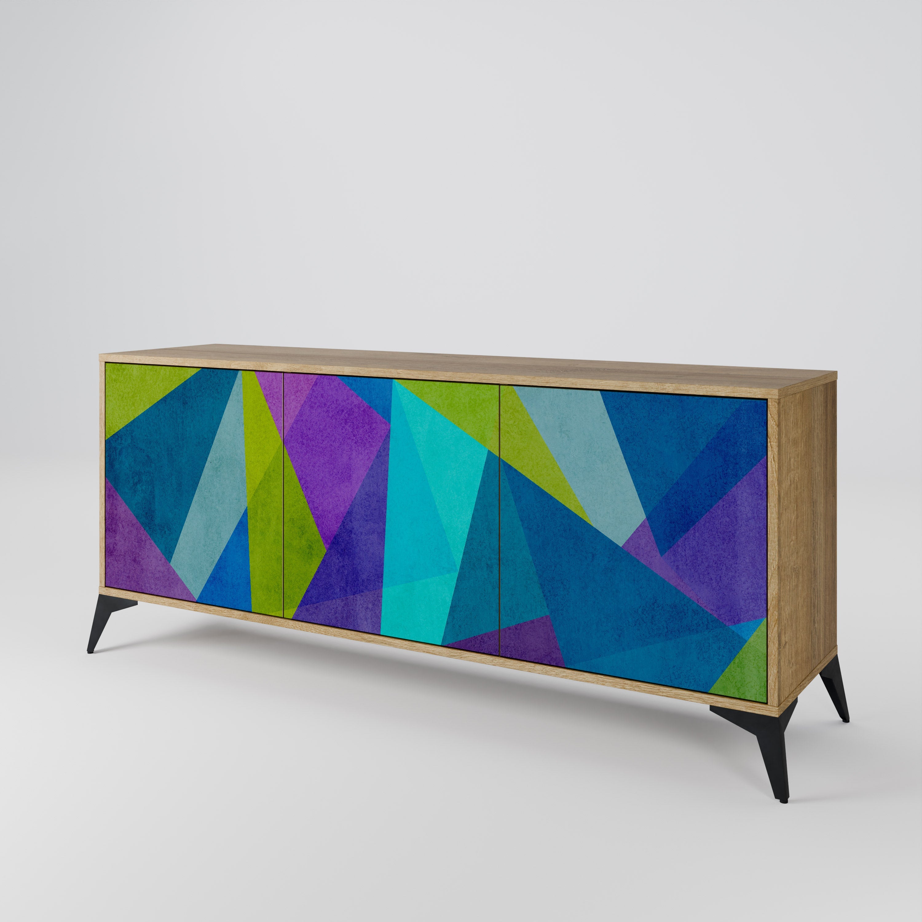 COLD SHOWCASE 3-türiges Sideboard in Eichenoptik