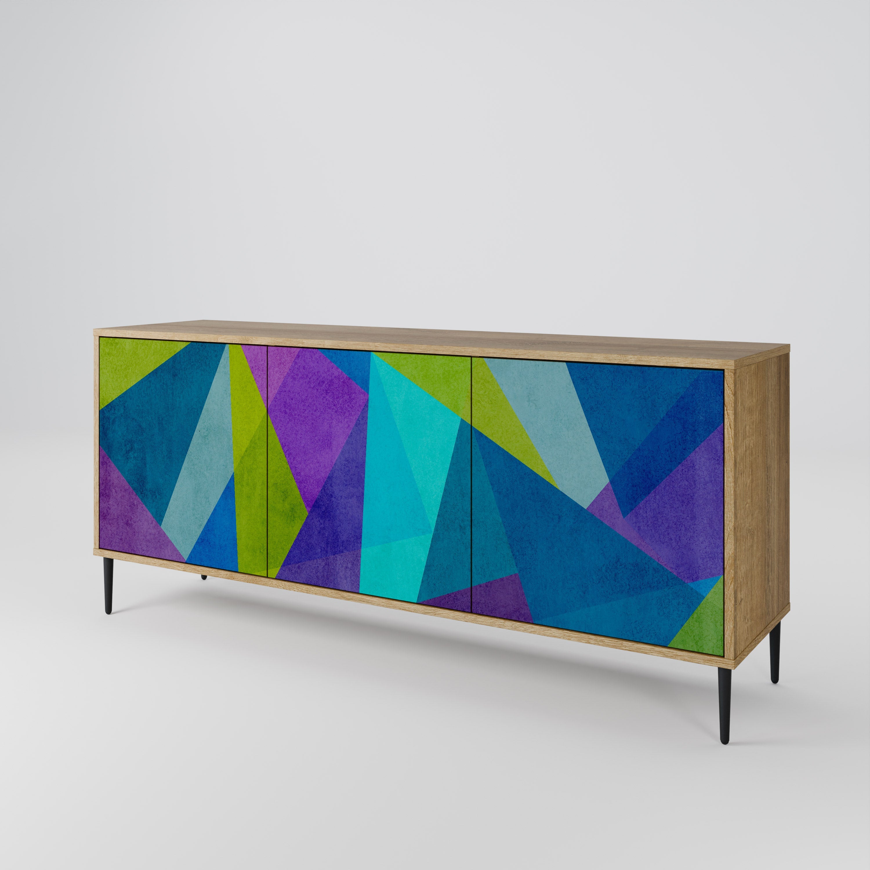 COLD SHOWCASE 3-türiges Sideboard in Eichenoptik