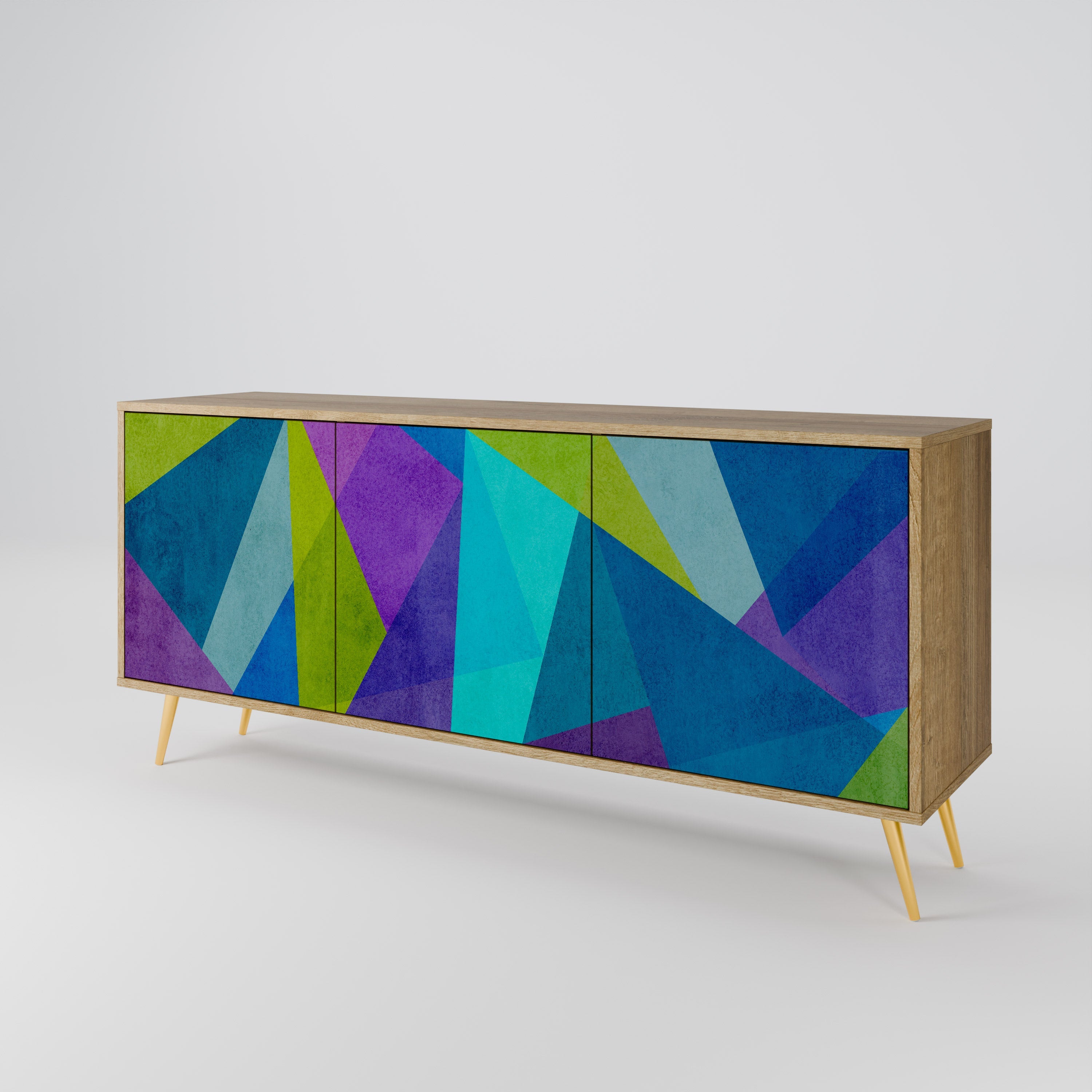 COLD SHOWCASE 3-türiges Sideboard in Eichenoptik