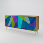 COLD SHOWCASE Sideboard mit 3 Türen in Eiche-Optik