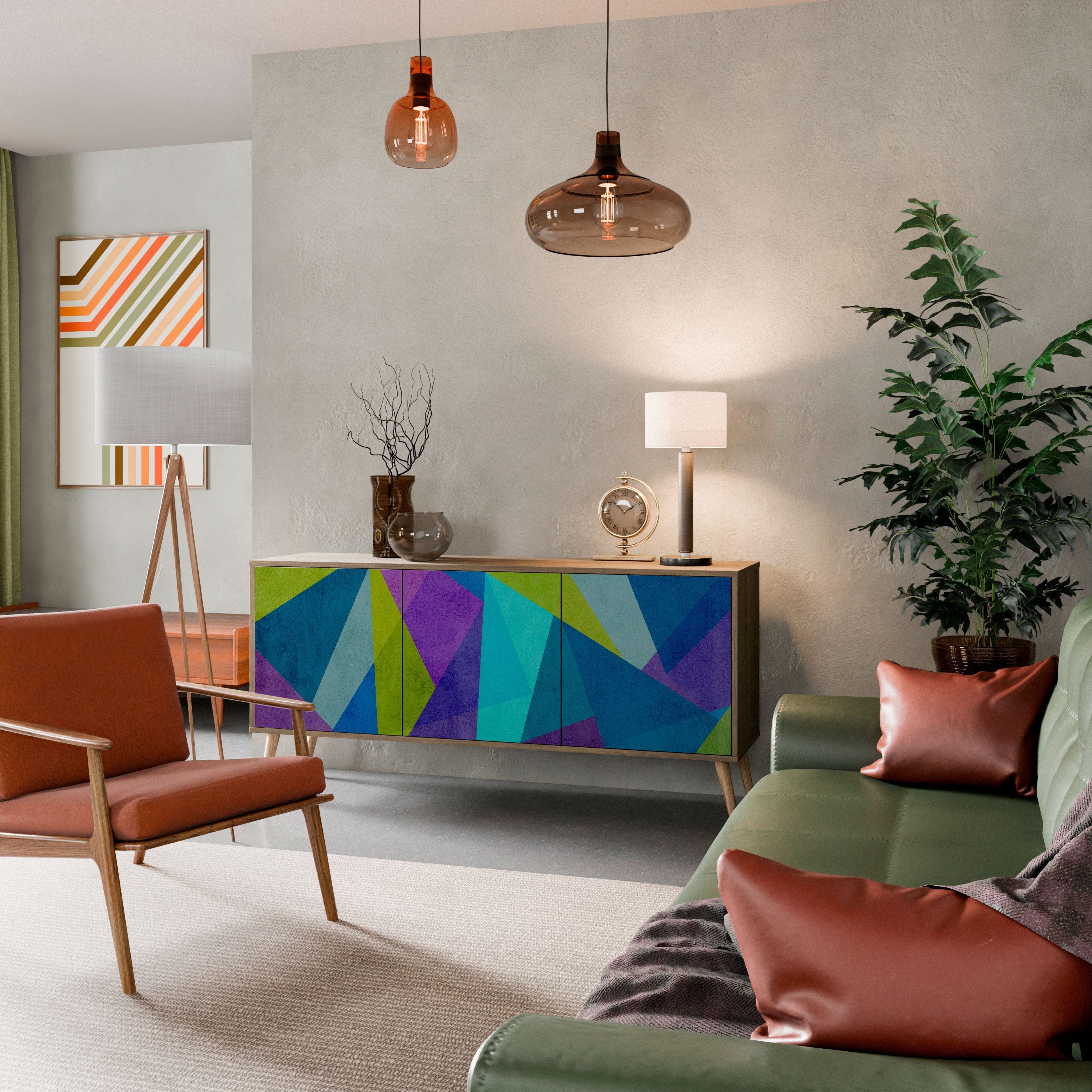 COLD SHOWCASE 3-türiges Sideboard in Eichenoptik