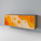 ORANGE ARRANGEMENT Sideboard mit 3 Türen in Eiche-Optik