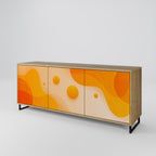 ORANGE ARRANGEMENT Sideboard mit 3 Türen in Eiche-Optik