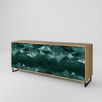 POLYGONAL FLOATING Sideboard mit 3 Türen in Eiche-Optik