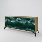 POLYGONAL FLOATING Sideboard mit 3 Türen in Eiche-Optik