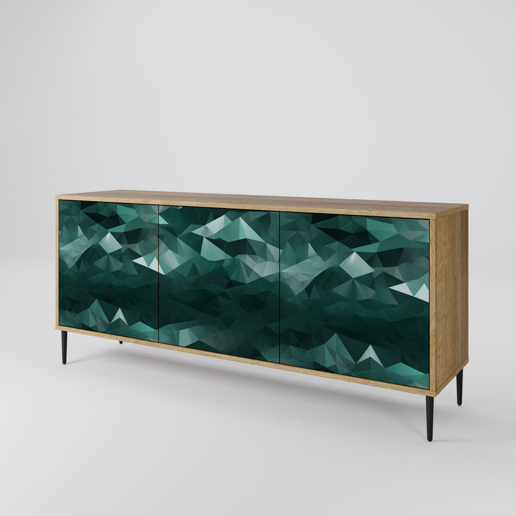 POLYGONAL FLOATING 3-türiges Sideboard in Eichenoptik