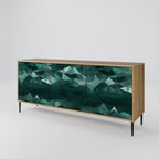 POLYGONAL FLOATING Sideboard mit 3 Türen in Eiche-Optik