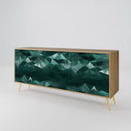 POLYGONAL FLOATING Sideboard mit 3 Türen in Eiche-Optik