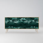 POLYGONAL FLOATING Sideboard mit 3 Türen in Eiche-Optik