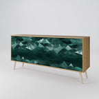 POLYGONAL FLOATING Sideboard mit 3 Türen in Eiche-Optik