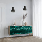 POLYGONAL FLOATING Sideboard mit 3 Türen in Eiche-Optik