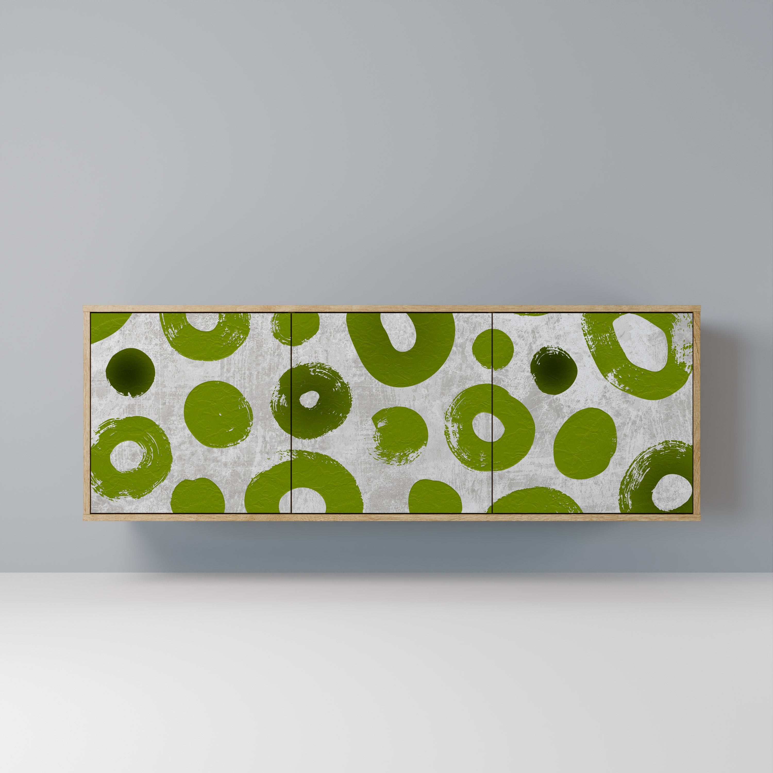GREEN RHAPSODY 3-türiges Sideboard in Eichenoptik