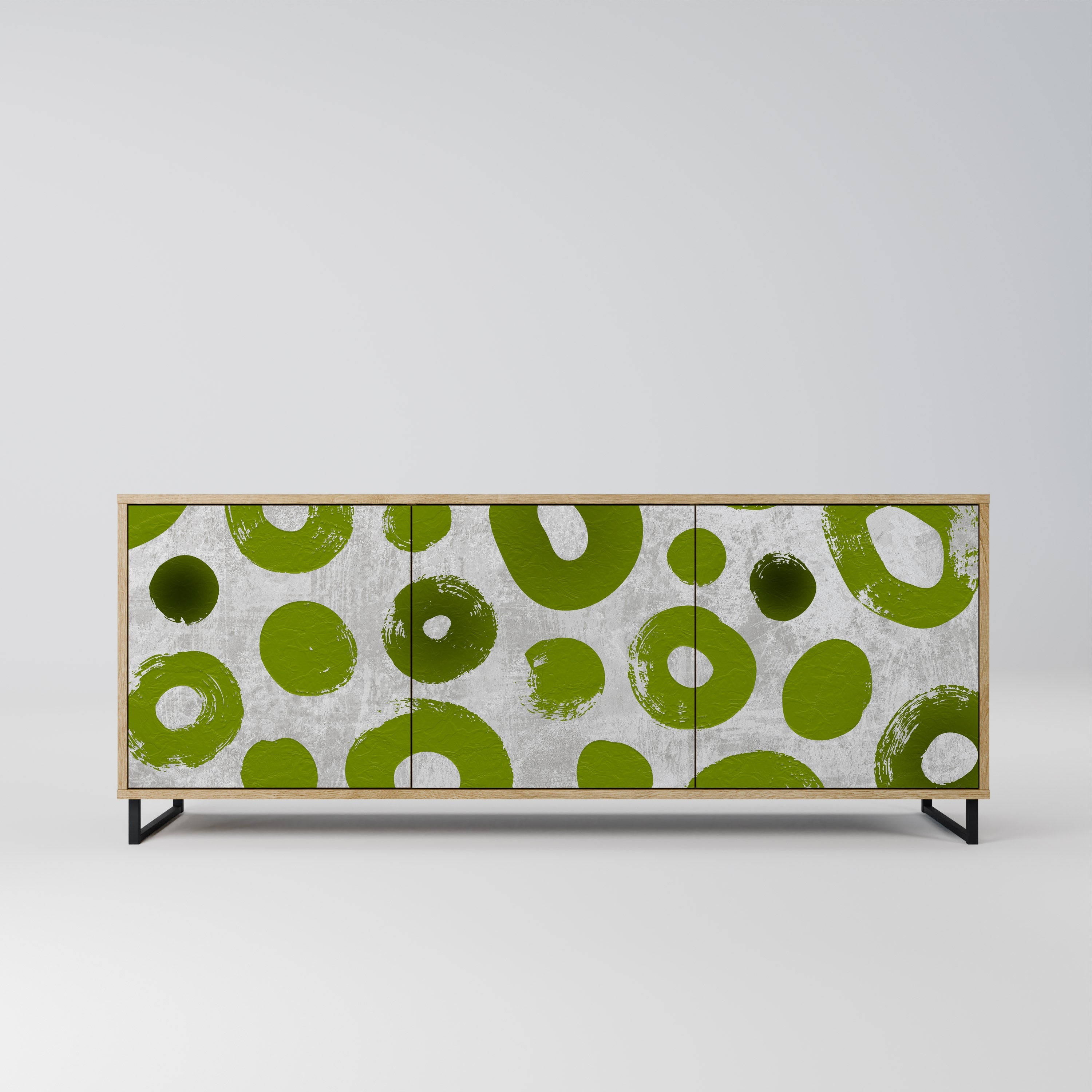 GREEN RHAPSODY 3-türiges Sideboard in Eichenoptik